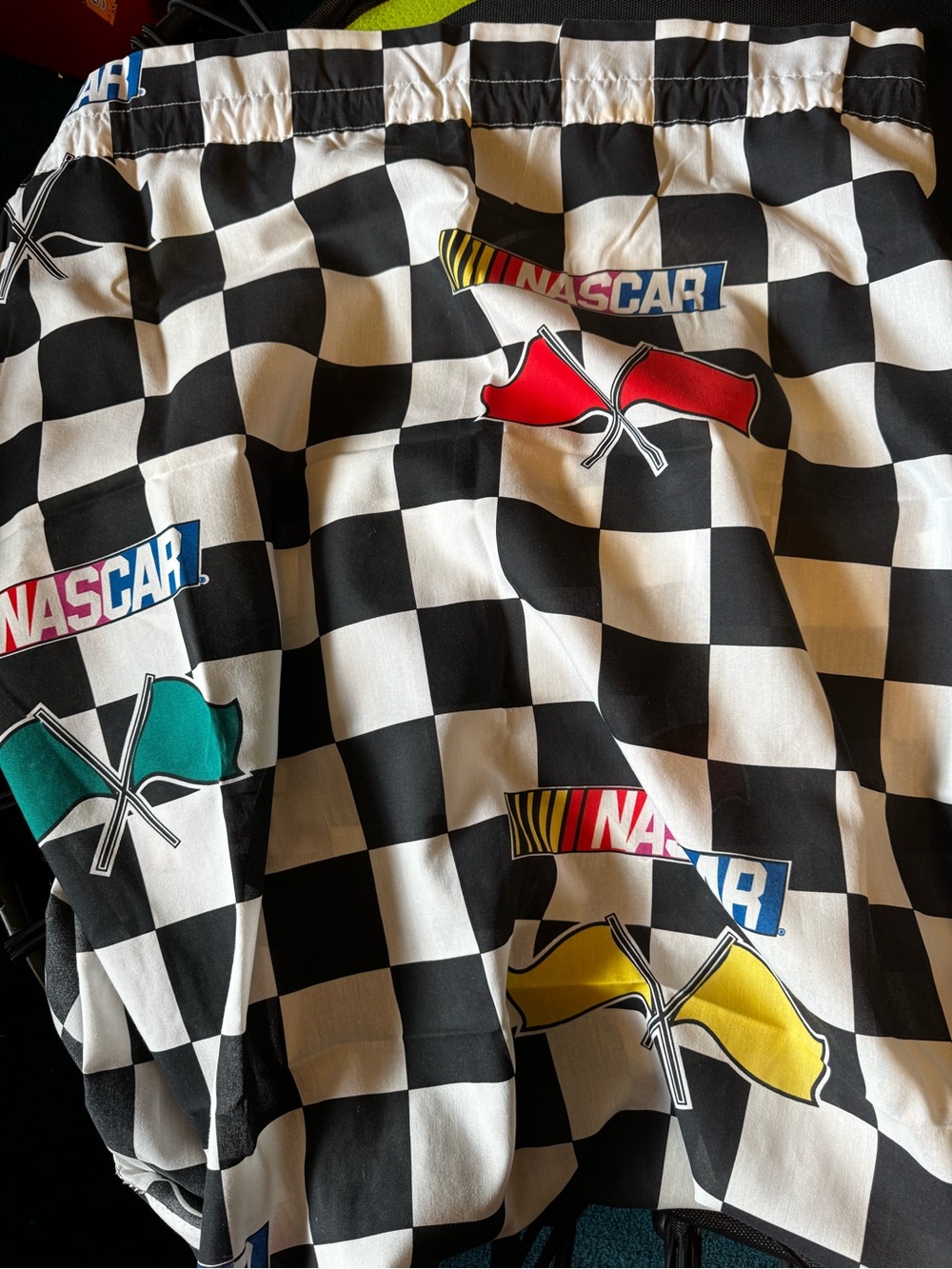 Nascar Checkered Racing Flag Curtain Panels